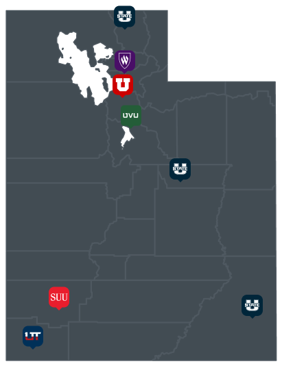 Utah Universities Map